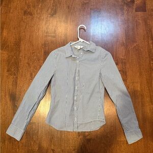 Old Navy Blue and White Striped Shirt